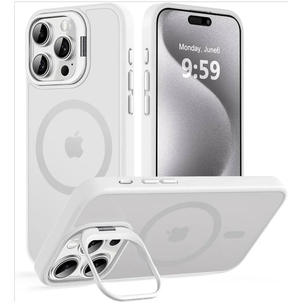 iPhone 15 Pro Phone‎ Case, Invisible Camera Kickstand Clear NEW